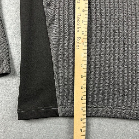 The North Face‎ Jacket Mens Large Collared Long Sleeve Zip Up Black Gray Pockets - Picture 9 of 9